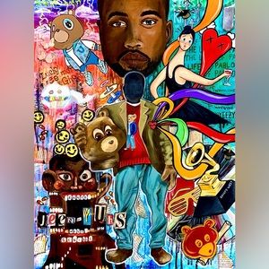 painting of Kanye West